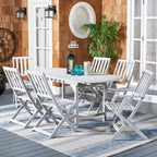 Ensemble de salle à manger d'extérieur extensible 6 chaises 1 table SAFAVIEH Linda - 35Px79Lx30H