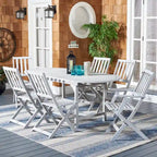 Ensemble de salle à manger d'extérieur extensible 6 chaises 1 table SAFAVIEH Linda - 35Px79Lx30H