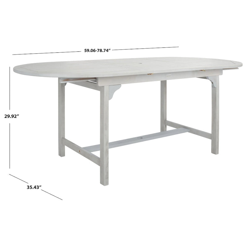 Ensemble de salle à manger d'extérieur extensible 6 chaises 1 table SAFAVIEH Linda - 35Px79Lx30H