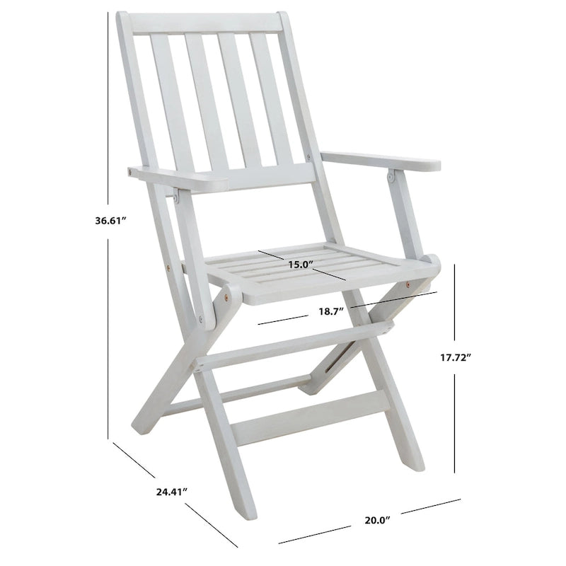 Ensemble de salle à manger d'extérieur extensible 6 chaises 1 table SAFAVIEH Linda - 35Px79Lx30H