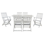 Ensemble de salle à manger d'extérieur extensible 6 chaises 1 table SAFAVIEH Linda - 35Px79Lx30H