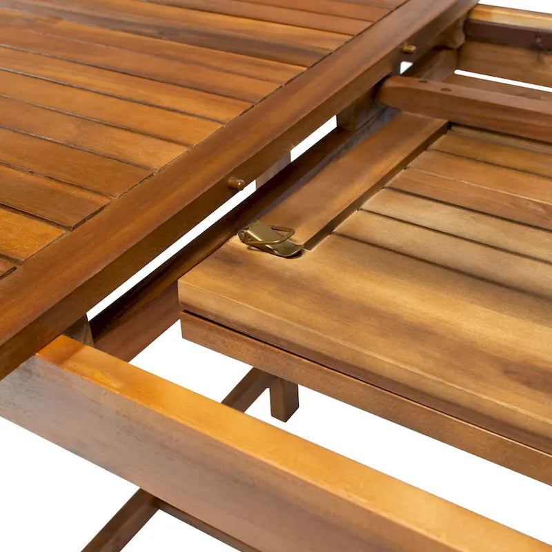 Ensemble de salle à manger d'extérieur extensible 6 chaises 1 table SAFAVIEH Linda - 35Px79Lx30H