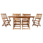 Ensemble de salle à manger d'extérieur extensible 6 chaises 1 table SAFAVIEH Linda - 35Px79Lx30H