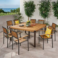 Lankershim Outdoor 8 Seater Acacia Wood Dining Set by Christopher Knight Home