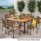 Ensemble de salle à manger d'extérieur Lankershim 8 places en bois d'acacia Christopher Knight Home
