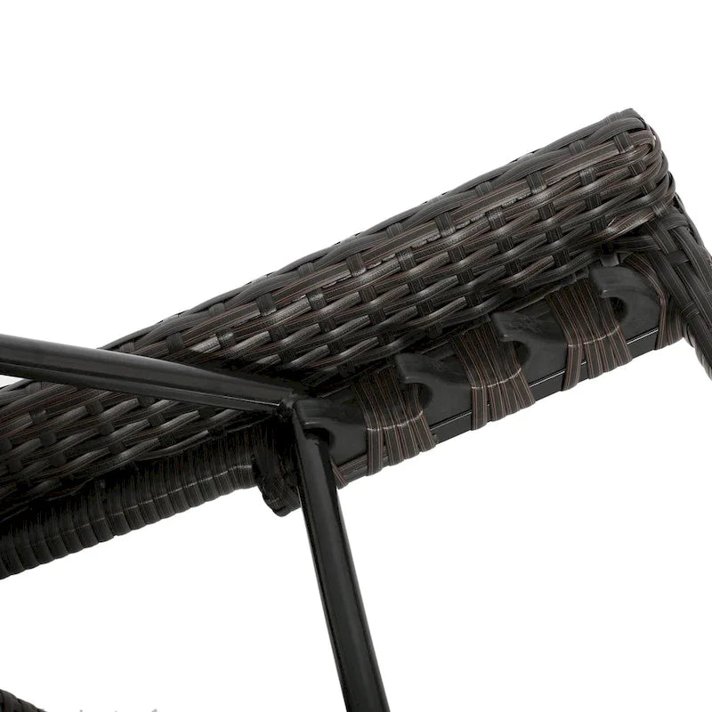 Chaises longues inclinables en osier avec accoudoirs Salem (lot de 4) par Christopher Knight Home