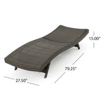 Chaises longues d'extérieur en osier (lot de 4) par Christopher Knight Home