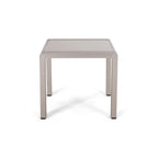 Ensemble canapé trois places en aluminium et pouf d'extérieur Cape Coral avec tables d'appoint par Christopher Knight Home