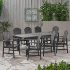 Ensemble de salle à manger Mantero Outdoor Adirondack 8 places en bois d'acacia de Christopher Knight Home