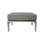 Ensemble de conversation en aluminium 2 places avec fauteuils de club et poufs pour l'extérieur Cape Coral de Christopher Knight Home