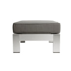 Ensemble de conversation en aluminium 2 places avec fauteuils de club et poufs pour l'extérieur Cape Coral de Christopher Knight Home