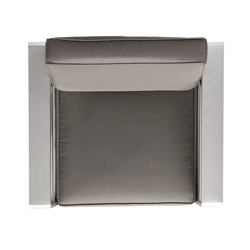 Ensemble de conversation en aluminium 2 places avec fauteuils de club et poufs pour l'extérieur Cape Coral de Christopher Knight Home