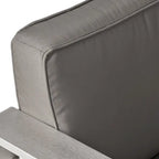 Ensemble de conversation en aluminium 2 places avec fauteuils de club et poufs pour l'extérieur Cape Coral de Christopher Knight Home