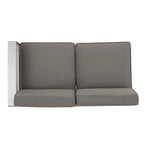 Canapé d'angle d'extérieur en aluminium en U pour 11 personnes, par Christopher Knight Home, Cape Coral
