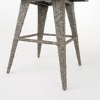 Tabouret de bar pivotant d'extérieur en osier Puerta avec coussins (ensemble de 4) par Christopher Knight Home