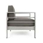 Canapé deux places et pouf d'extérieur 4 places en aluminium Cape Coral par Christopher Knight Home