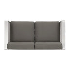 Canapé deux places et pouf d'extérieur 4 places en aluminium Cape Coral par Christopher Knight Home