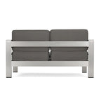 Canapé deux places et pouf d'extérieur 4 places en aluminium Cape Coral par Christopher Knight Home