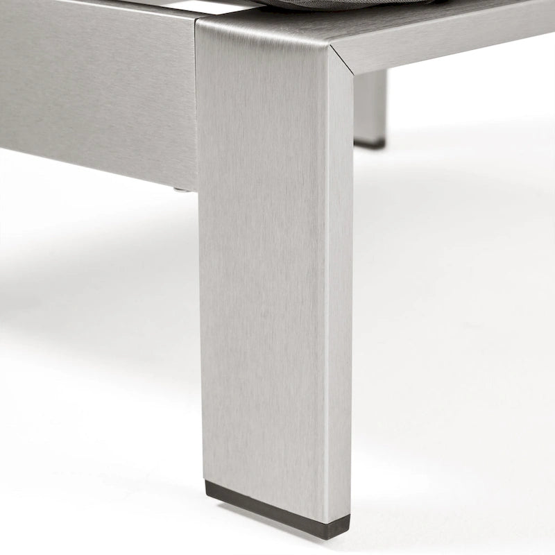 Canapé deux places et pouf d'extérieur 4 places en aluminium Cape Coral par Christopher Knight Home