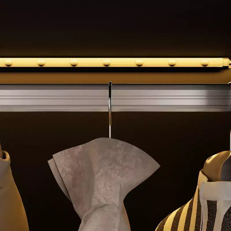 Armoire de présentation Famapy, placard avec porte en verre et lumière LED, armoire penderie noire
