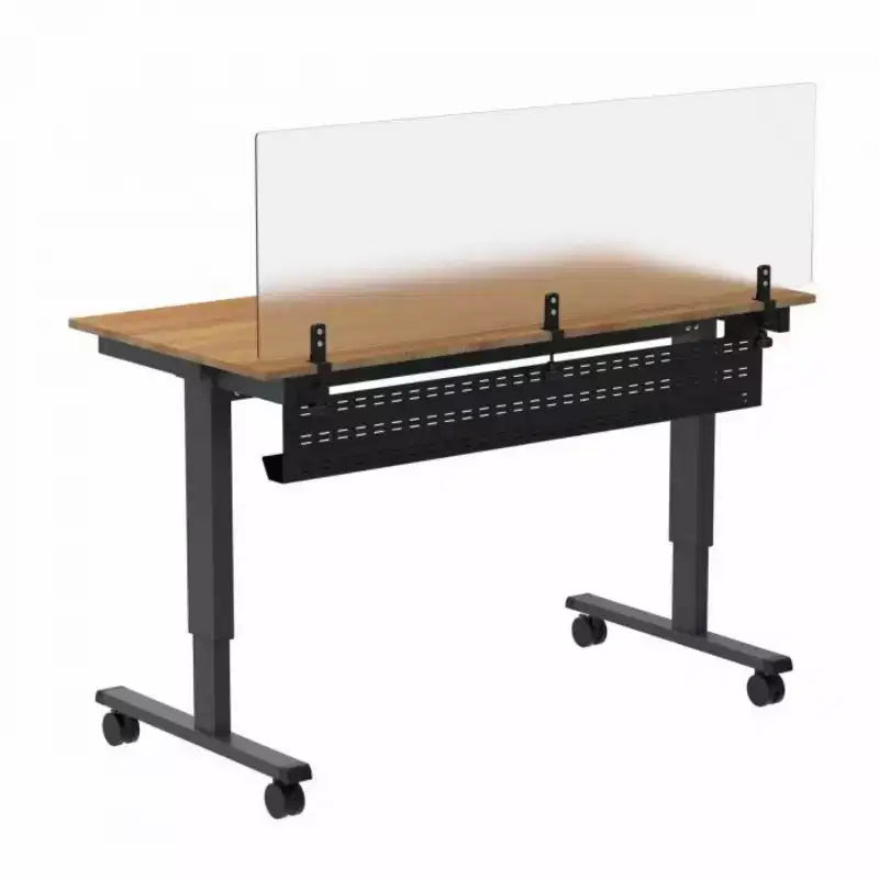 Stand Up Desk Store – Bac de gestion de câbles sous le bureau, noir, passe-câbles horizontal pour ordinateur et panneau de confidentialité