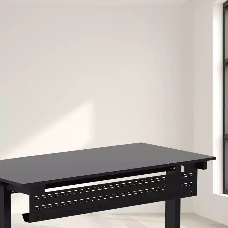 Stand Up Desk Store – Bac de gestion de câbles sous le bureau, noir, passe-câbles horizontal pour ordinateur et panneau de confidentialité