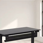 Stand Up Desk Store – Bac de gestion de câbles sous le bureau, noir, passe-câbles horizontal pour ordinateur et panneau de confidentialité