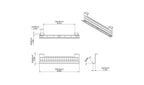 Stand Up Desk Store – Bac de gestion de câbles sous le bureau, noir, passe-câbles horizontal pour ordinateur et panneau de confidentialité