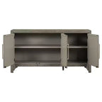 Bahut Rétro Américain 60W avec Étagères Réglables, Meuble de Rangement à 3 Portes pour Salon, Entrée et Bureau 4Q - ModernLuxe