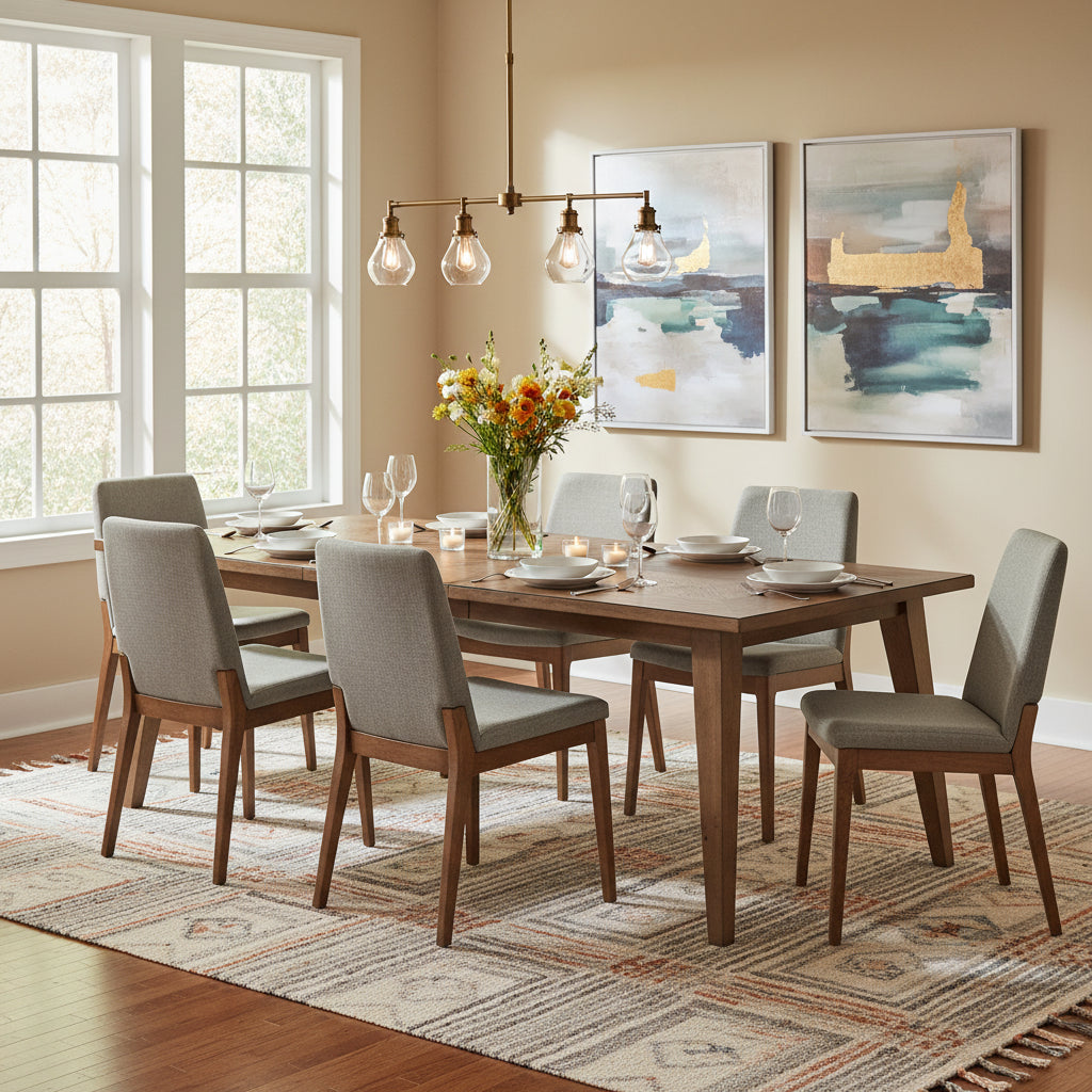 Oslo 30 Tall Dining Table with Leaf and 4 Legs, Weathered Chestnut - Mocha