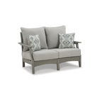 Signature Design by Ashley Visola Gray Ensemble de conversation de causeuse d'extérieur 4 pièces - 54W x 33D x 37H