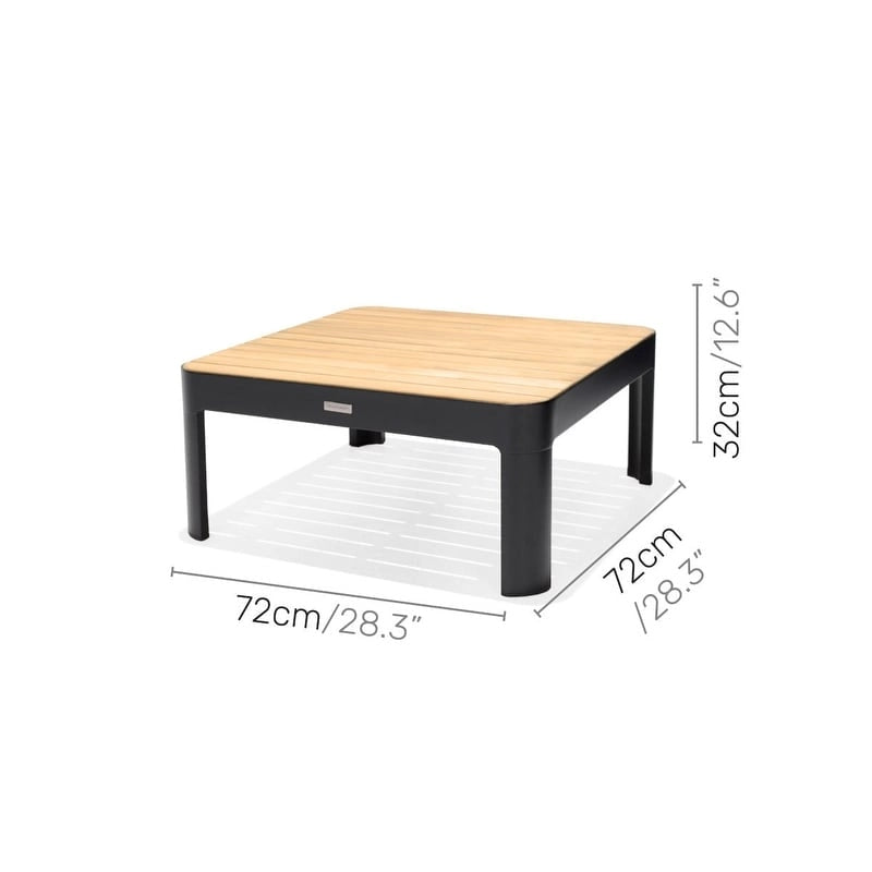 Ensemble de patio 3 pièces en teck et aluminium FSC Amazonia Portalew