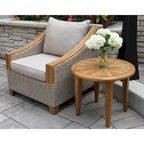 Samera Ash Wicker et Teck Ensemble de Canapé 4 Pièces avec Tissus Sunbrella