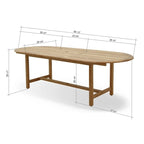 Ensemble de salle à manger d'extérieur de luxe 11 pièces en teck certifié FSC Amazonia Teak Toulon - 11 pièces