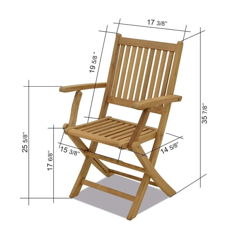 Ensemble de salle à manger d'extérieur de luxe 11 pièces en teck certifié FSC Amazonia Teak Toulon - 11 pièces