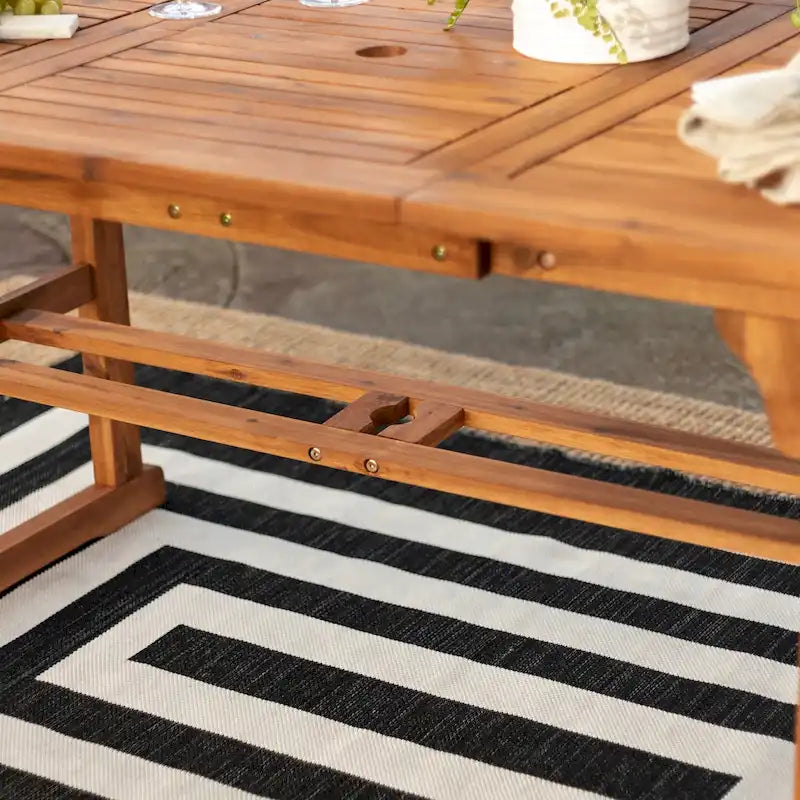 Ensemble de salle à manger d'extérieur extensible 7 pièces en acacia Middlebrook Surfside - 55-79 x 35 x 30h