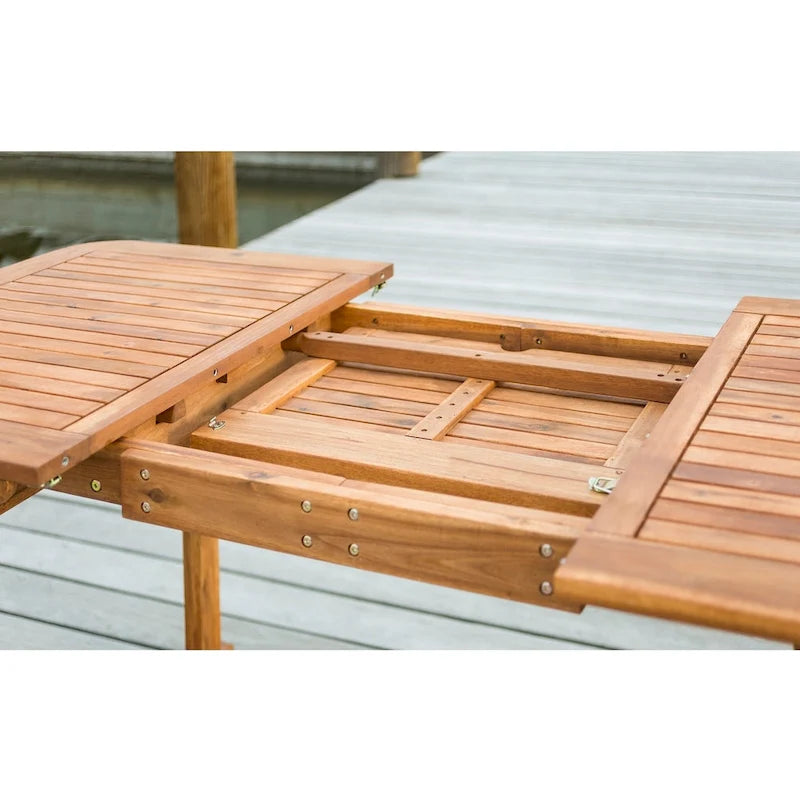 Ensemble de salle à manger d'extérieur extensible 7 pièces en acacia Middlebrook Surfside - 55-79 x 35 x 30h