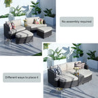 Mobilier de jardin – Lit de repos sectionnel d'extérieur