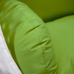 Fauteuil suspendu de jardin œuf avec coque en osier blanc et cadre en fer pour l'intérieur, le patio, le porche, le jardin et l'arrière-cour