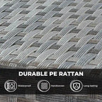 HOOOWOOO Ensemble de Meubles de Jardin Modulables en Rotin de 13 Pièces avec Fauteuil Pivotant