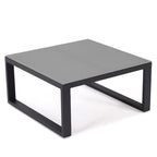 Ensemble sectionnel d'extérieur 3 pièces Chelsea en aluminium avec cadre noir pour patio, véranda et jardin