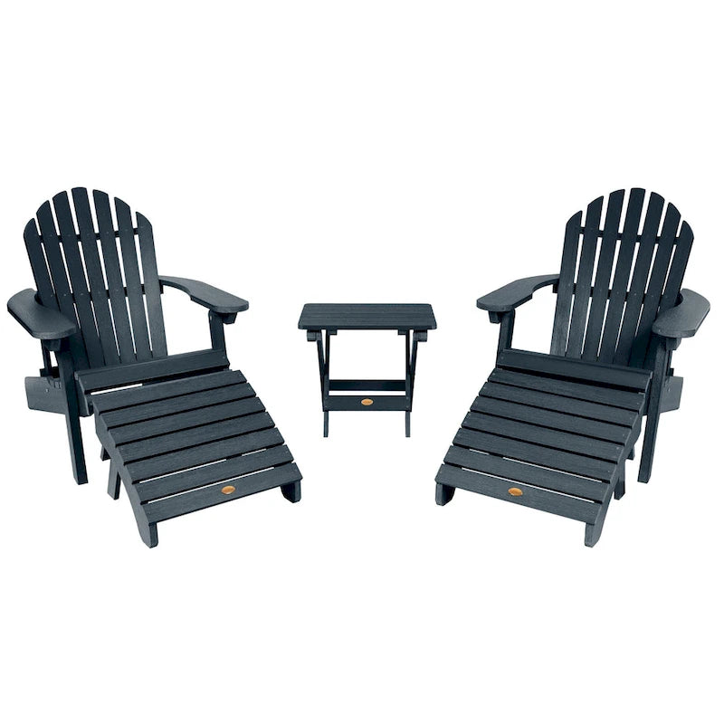 HIGHWOOD Ensemble de deux chaises Adirondack inclinables et pliantes