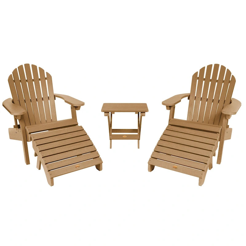 HIGHWOOD Ensemble de deux chaises Adirondack inclinables et pliantes