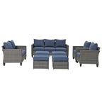 Ensemble de mobilier de jardin canapé sectionnel 8 pièces