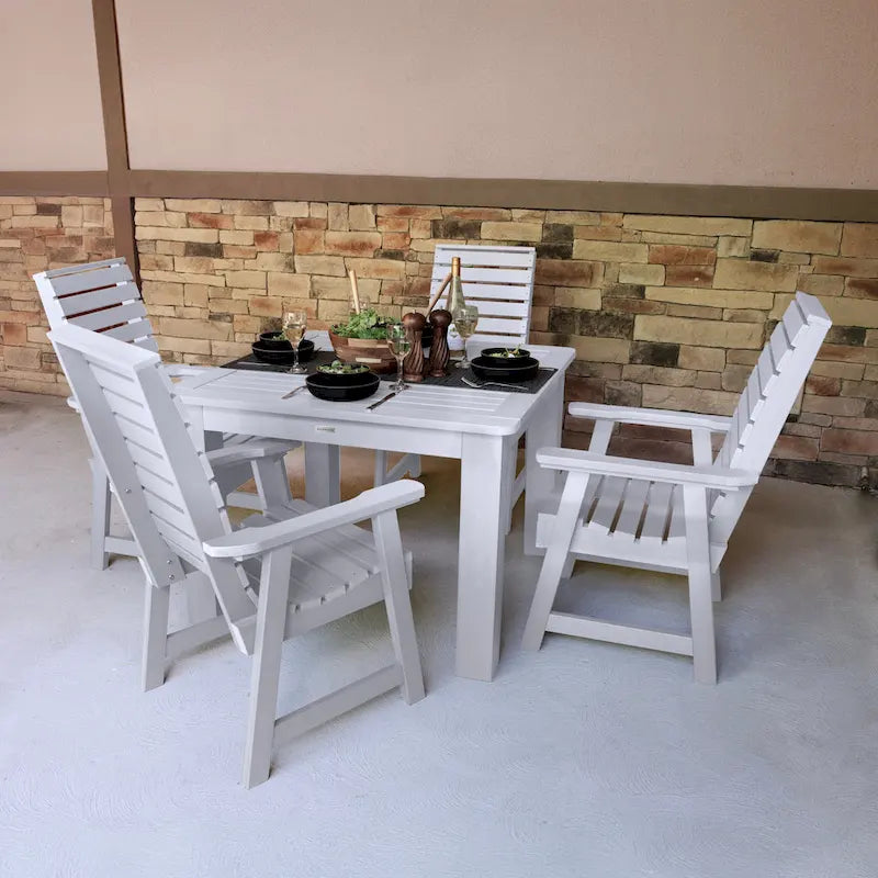 Ensemble de salle à manger d'extérieur 5 pièces Weatherly - Table de 42 x 42 po, hauteur standard