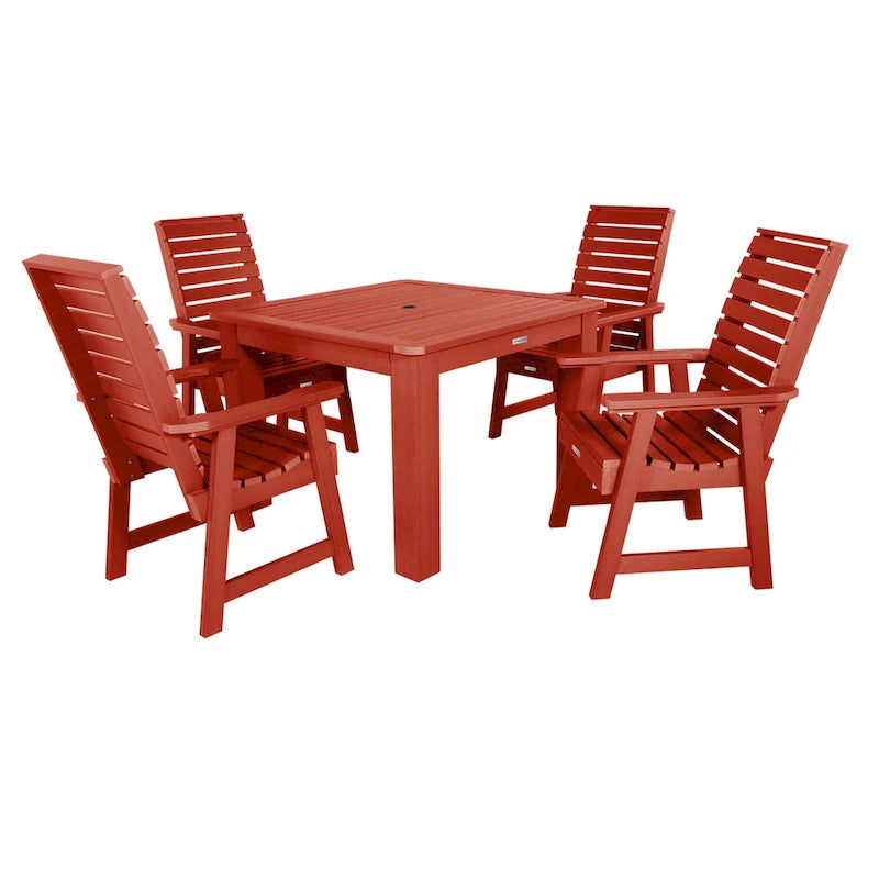Ensemble de salle à manger d'extérieur 5 pièces Weatherly - Table de 42 x 42 po, hauteur standard