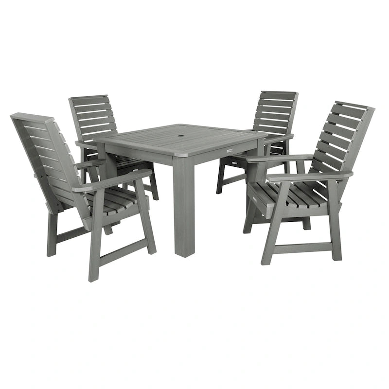 Ensemble de salle à manger d'extérieur 5 pièces Weatherly - Table de 42 x 42 po, hauteur standard