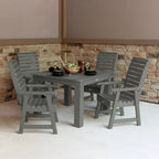 Ensemble de salle à manger d'extérieur 5 pièces Weatherly - Table de 42 x 42 po, hauteur standard