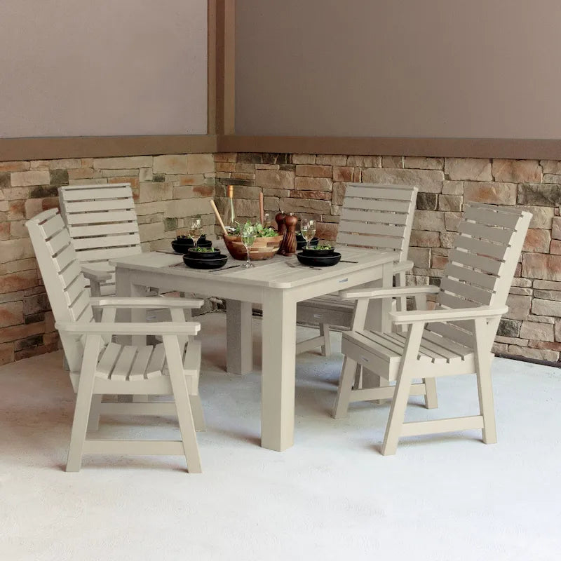 Ensemble de salle à manger d'extérieur 5 pièces Weatherly - Table de 42 x 42 po, hauteur standard