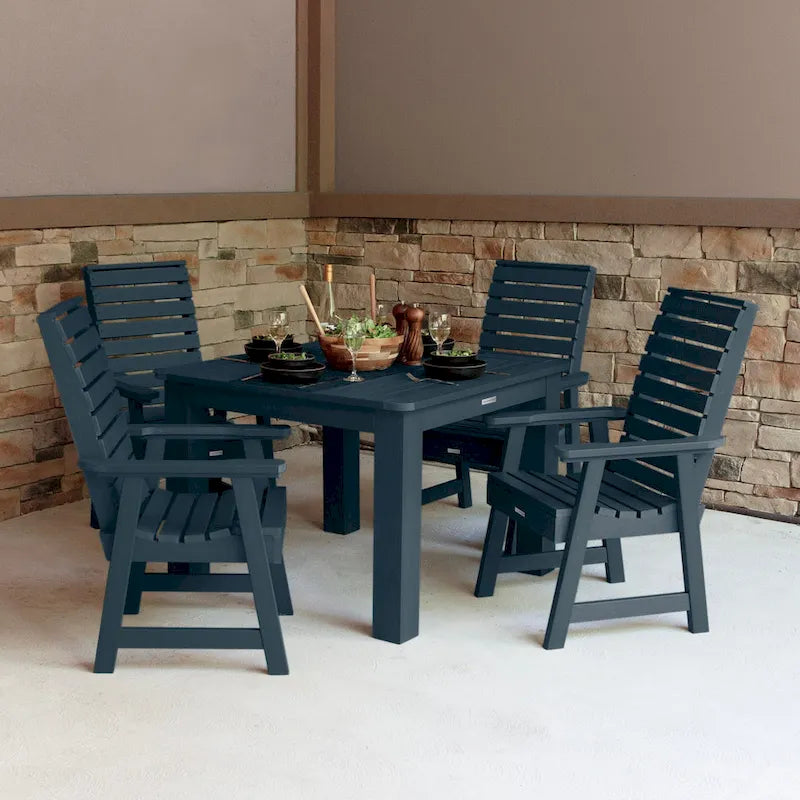 Ensemble de salle à manger d'extérieur 5 pièces Weatherly - Table de 42 x 42 po, hauteur standard
